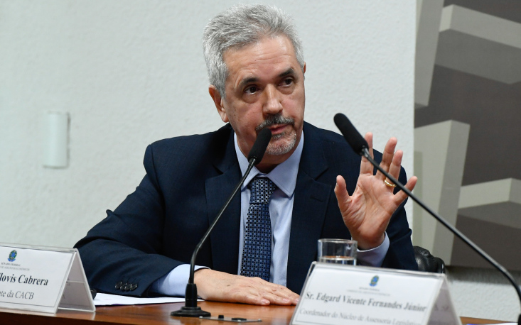 CAE – Comissão de Assuntos Econômicos José Clovis Cabrera, representante da Confederação das Associações Comerciais e Empresariais do Brasil (CACB) e membro do Conselho de Assuntos Tributários também participou do debate (Foto: Roque de Sá/Agência Senado)
