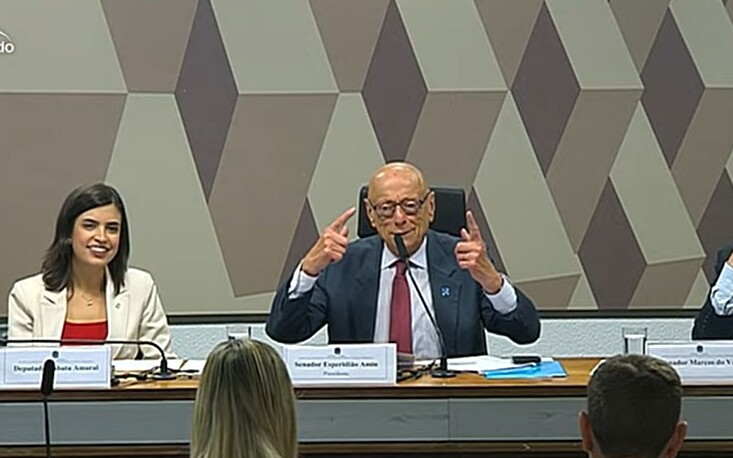 Esperidião Amin (PP/SC) e Tabata Amaral (PSB/SP)