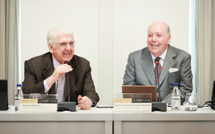 6a958e1db25c6-edilson_dias_69625 Rubens Medrano e Márcio Olívio Fernandes da Costa realizam reunião conjunta. (Foto: Edilson Dias/FecomercioSP)