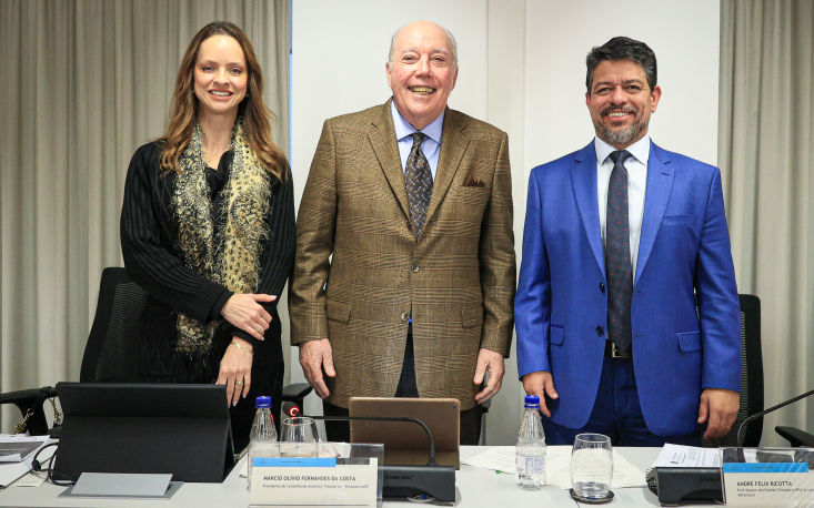 6ab528becc5a4-edilson_dias_72479 Kalinka Bravo, Márcio Olívio Fernandes da Costa e André Felix Ricotta discutem os principais impactos das novas regras tributárias para as empresas (Foto: Edilson Dias)